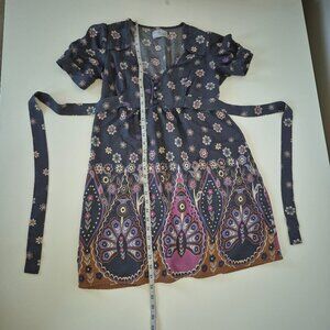 Vintage Zara Bohemian Floral Dress with Belt